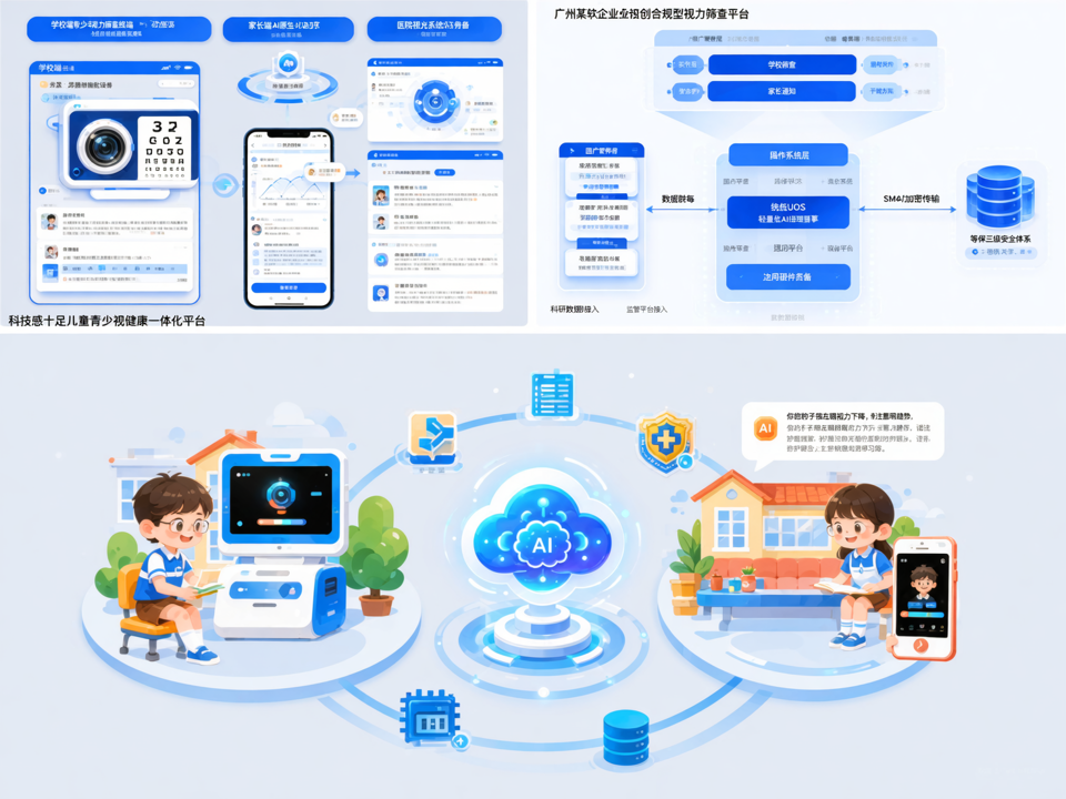 AI原生智能体与轻量化边缘计算协同:广州软件企业构建信创合规型儿童青少年视力筛查-干预-追踪一体化平台新范式