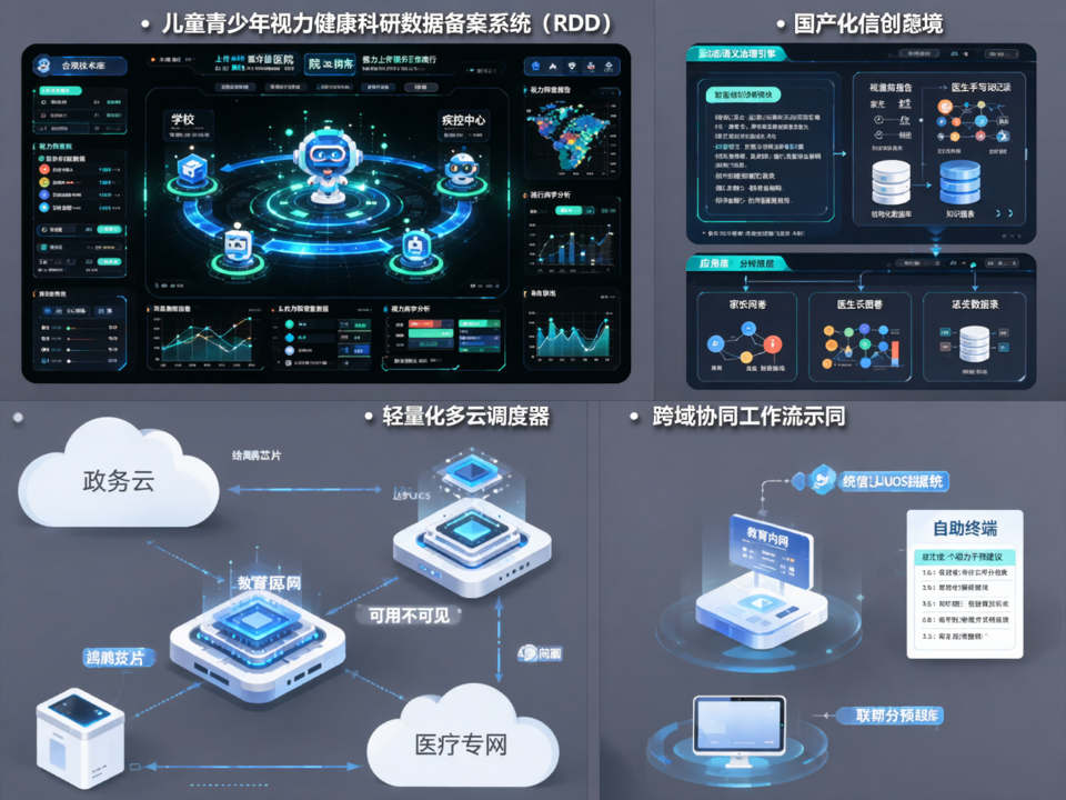 AI原生智能体与轻量化多模态工作流融合:广州软件企业构建信创合规型儿童青少年视力健康科研数据备案平台(RDD)的动态语义治理与跨域协同新范式