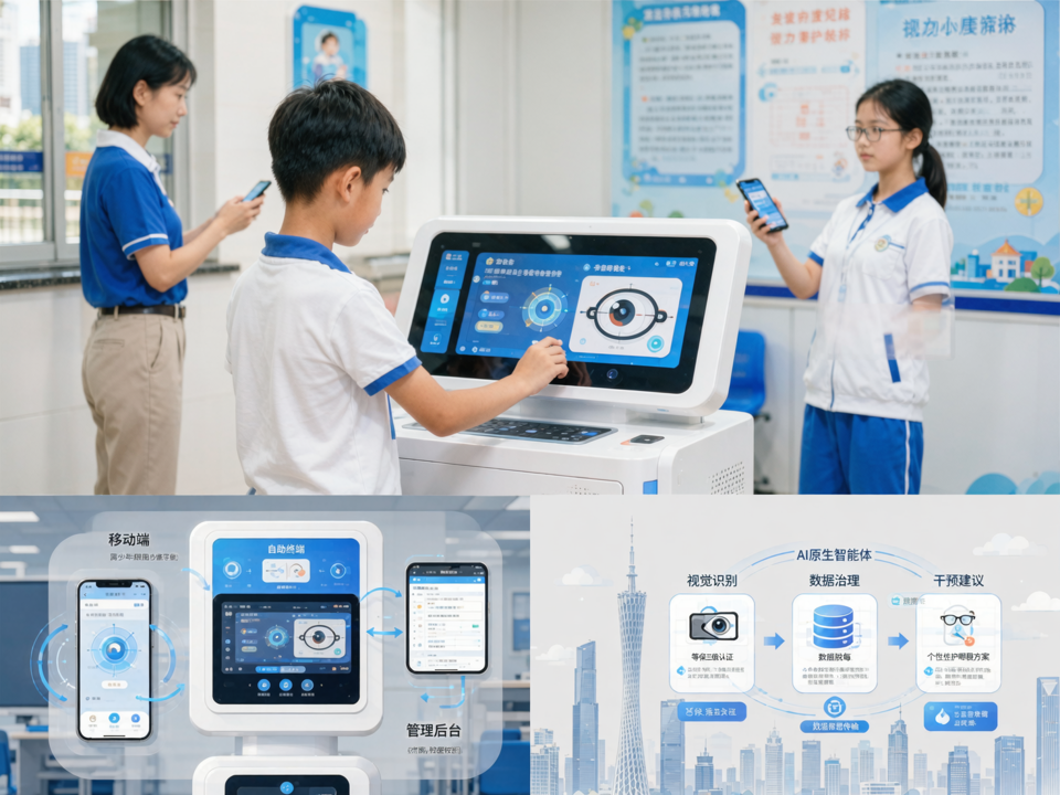 AI原生智能体驱动信创合规型儿童青少年视力筛查平台:广州软件企业构建轻量化多端协同与等保融合新架构